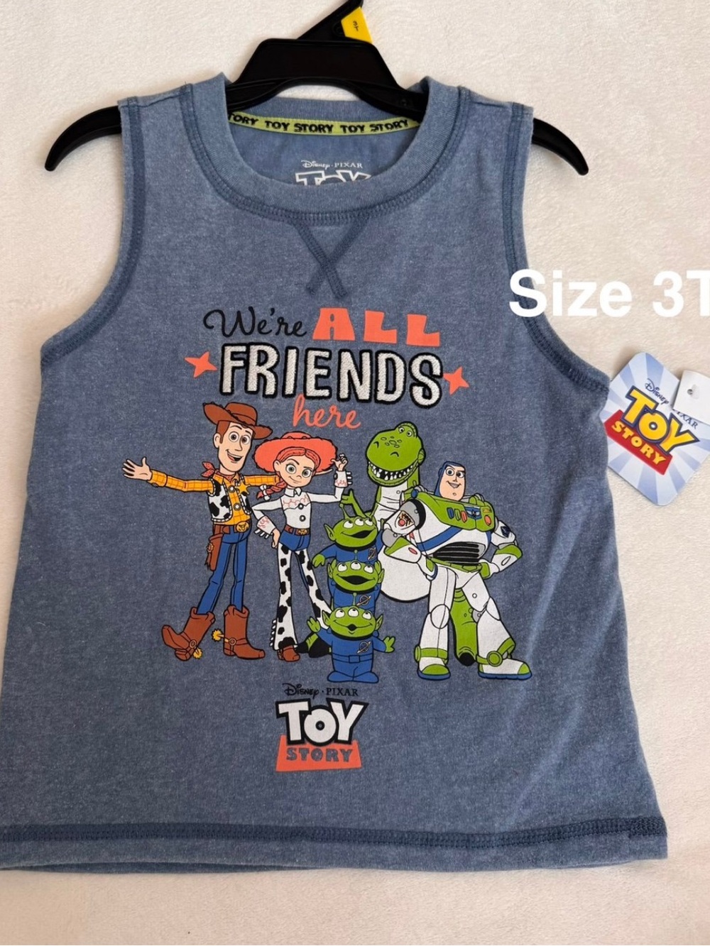 Toy Story Toddler Boy Sleeveless Muscle Tank, Size 3T